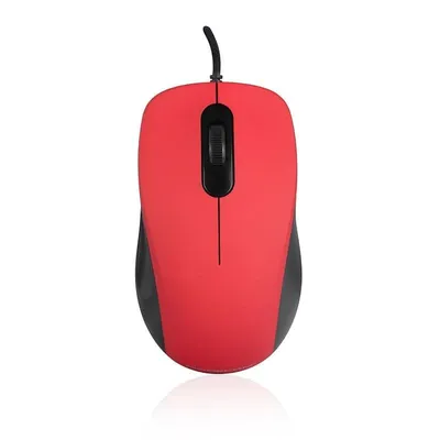Maus MODECOM MC-M10S USB Typ-A 1000 DPI Rot Ambidextrous Kabel