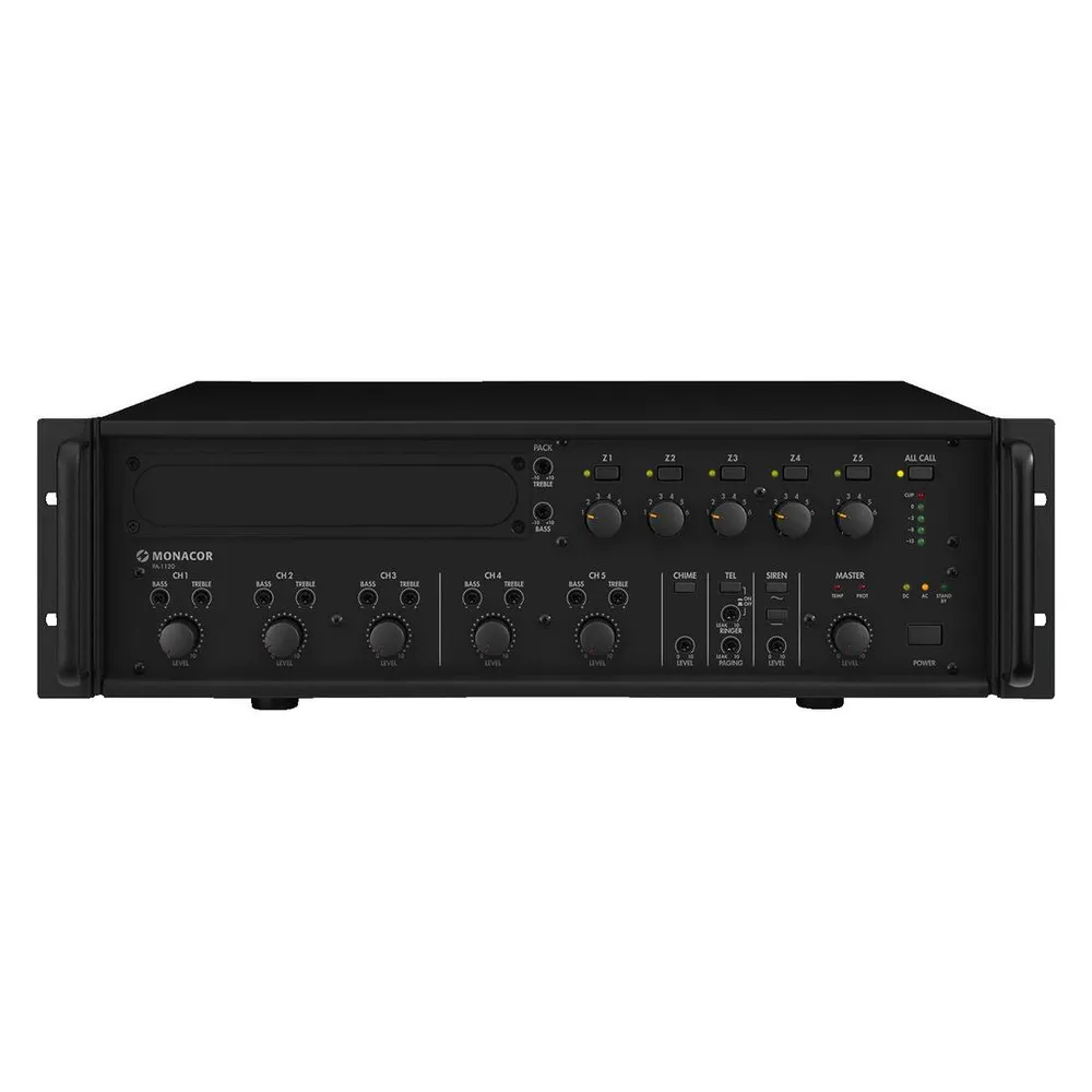 Monacor ELA-Verstärker PA-1120 120 W 5-Zonen