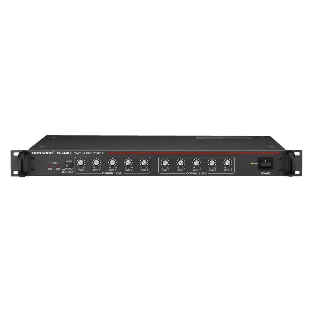 Monacor PA-24AD ELA-Line Splitter - 3.1 - 20 KHz