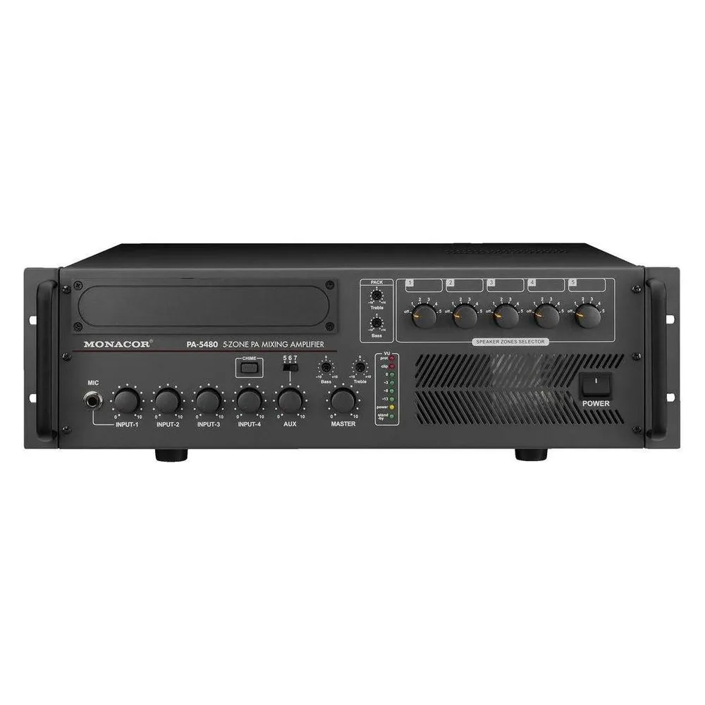 Monacor ELA-Verstärker PA-5480 480 W 5-Zonen