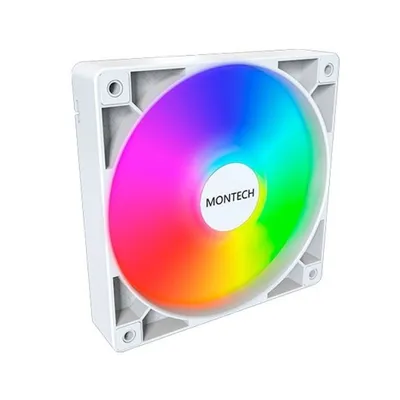 Montech Luftkühlung, 120 mm, GF120 PWM ARGB, Weiß, 1600 U/min, 27 dB, 4 Pins