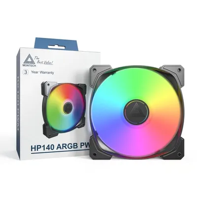 Ventilador suplementario Montech HP140 PWM ARGB 140mm 1760RPM mit ARGB