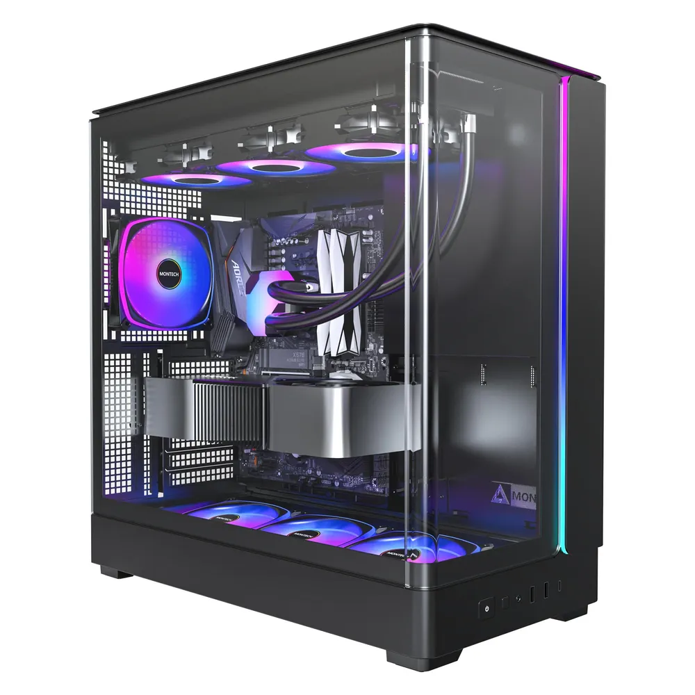 Gehäuse Montech King 45 PRO Tower Schwarz micro ATX Mini-ITX
