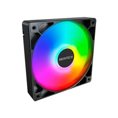 Montech Air Cooling 120 mm GF120 PWM ARGB 1600 U/min, schwarze LED-Beleuchtung