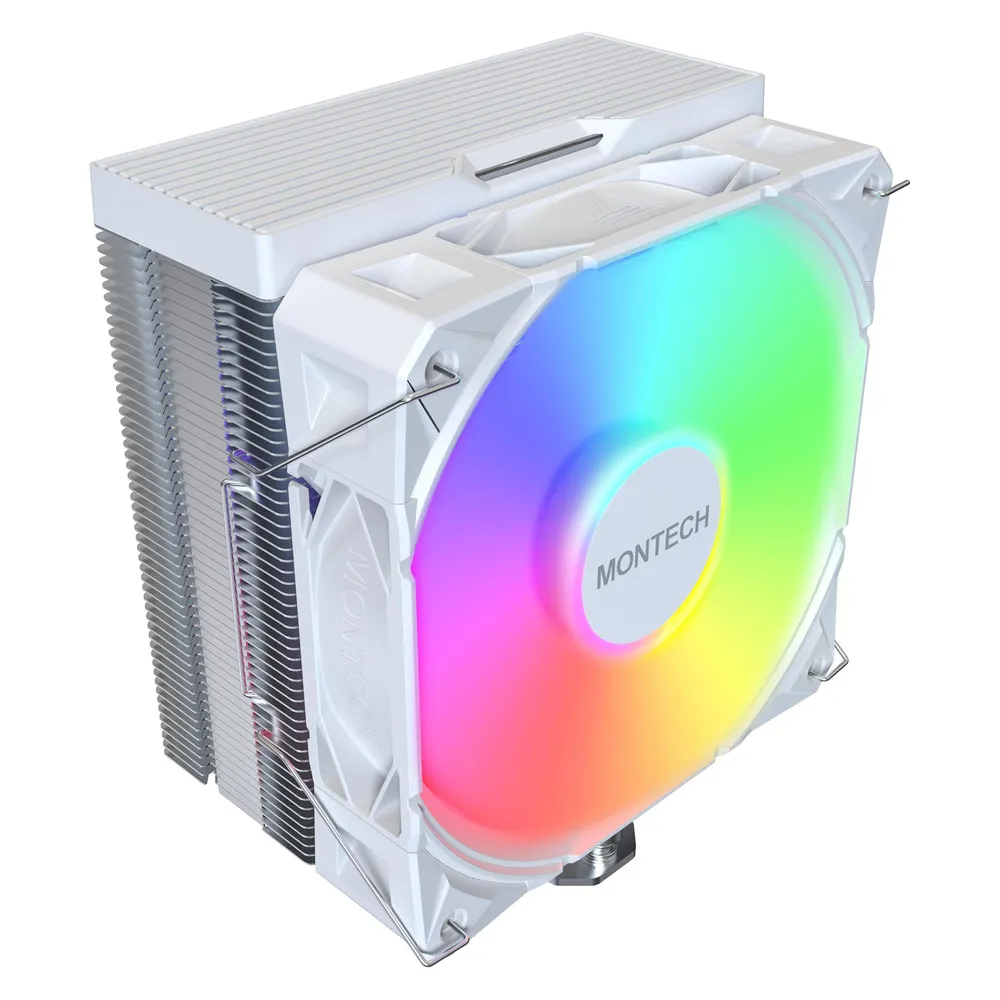Kühlung Luft Montech Socket LGA1700 AM5 120mm NX400 ARGB Weiß 4 Heatpipes