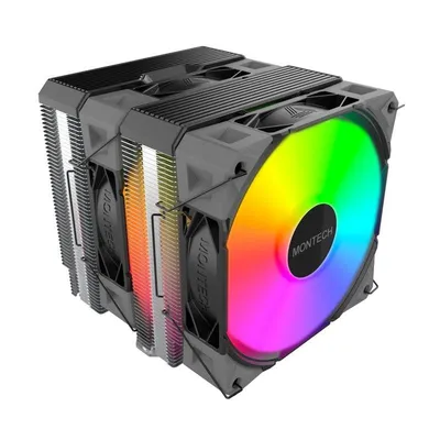 Kuhlung Luft Montech Socket LGA1700 AM5 120mm NX600 ARGB Doppel Lufter LED
