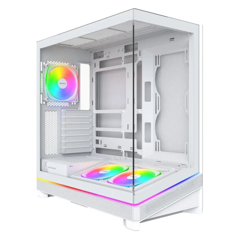Gehäuse Montech SKY 3 White Midi Tower ATX ARGB mit Seitenscheibe