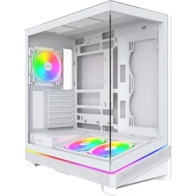 Gehäuse Montech SKY 3 White Midi Tower ATX ARGB mit Seitenscheibe
