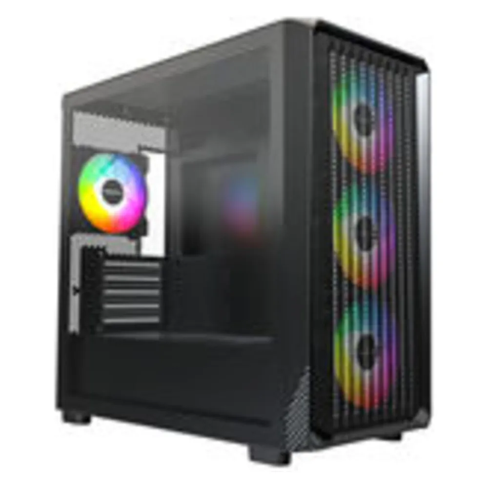 MONTECH X5M Schwarzer ATX-Gaming-Tower 4x120 mm aRGB gehärtetes Glas USB-C