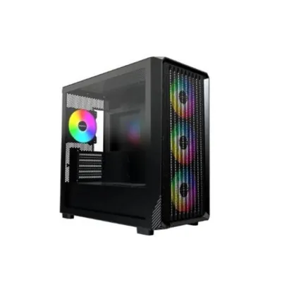 MONTECH X5M Schwarzer ATX-Gaming-Tower 4x120 mm aRGB gehärtetes Glas USB-C