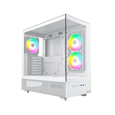 Montech XR (W) ATX Weißer PC-Tower 3x120mm ARGB CPU-Fenster 175mm VGA 420mm