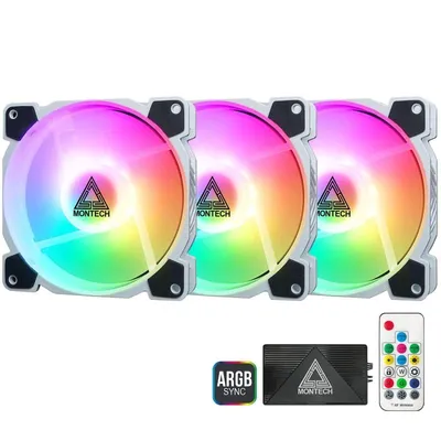 Montech Z3 Pro RGB 120mm ARGB Zusatzlüfter Pack 3 Silent Units