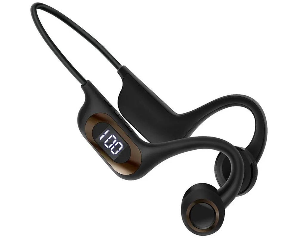 MOPUEA Knochenleitungs-Kopfhörer, Bluetooth 5.3 Wireless Open Ear Open-Ear-Kopfhörer (für Laufen, Radfahren, Wandern, Arbeiten, etc)