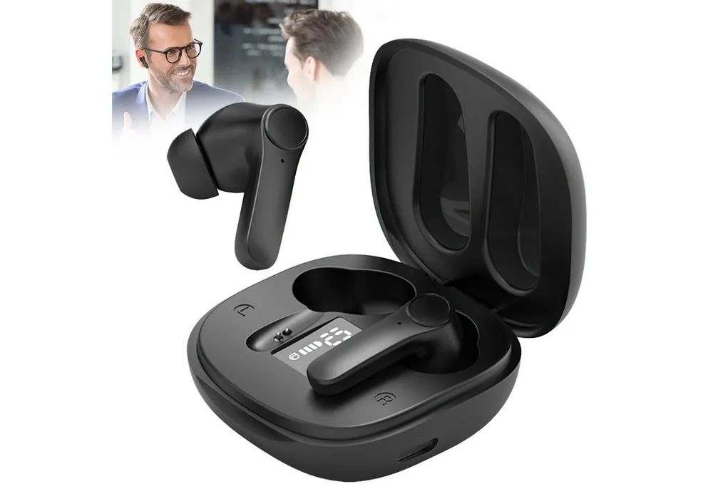 MOPUEA Übersetzungs Kopfhörer, Online Sprachübersetzer Ohrhörer Bluetooth Bluetooth-Kopfhörer (144 Sprachen und Akzente 0,5s Schnelle Übersetzung 4 Modi, Ohrhörer Übersetzergerät für Alltag, Arbeit, Reisen)
