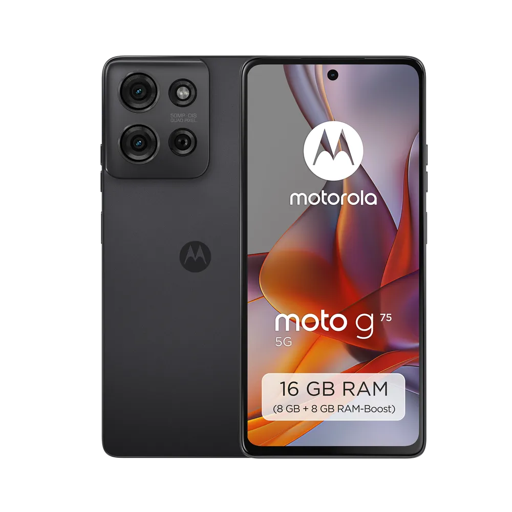 moto G75 5G 8GB + 256GB Charcoal Gray Smartphone