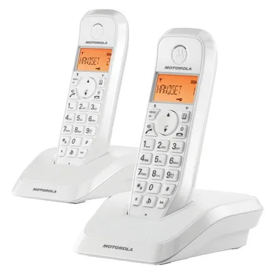 Motorola S1202 Duo Pack 2 weiße Schnurlostelefone