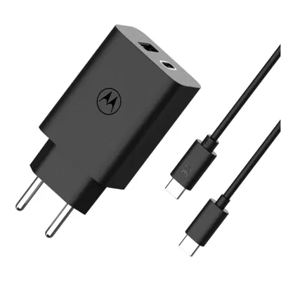 Motorola TuboPower 50 Duo SJMC502 Netzladegerät USB-A + USB-C Schnellladung 50 W Schwarz