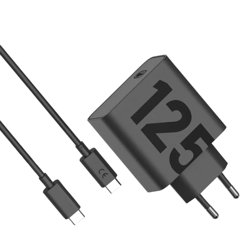Motorola Turbopower 125W Schnellladegerät mit zwei USB-C-Anschlüssen und 1 m Kabel
