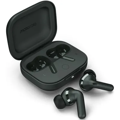 Motorola Buds Plus Sound by Bose – Kabellose Kopfhörer mit 30 Stunden Akkulaufzeit, Schwarz