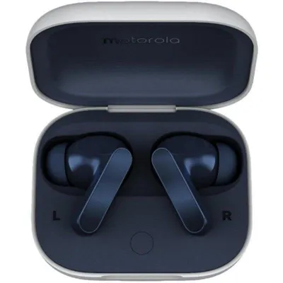 Kopfhörer Motorola Moto Buds Bluetooth Wireless mit Geräuschunterdrückung, Dolby Atmos, Blau