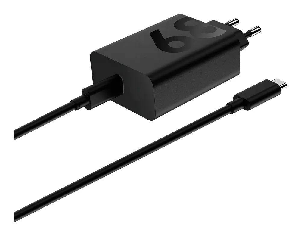 Motorola Power-Delivery-Ladegerät 68 W Schwarz + USB-C-Kabel 1 m Schwarz Kunststoff