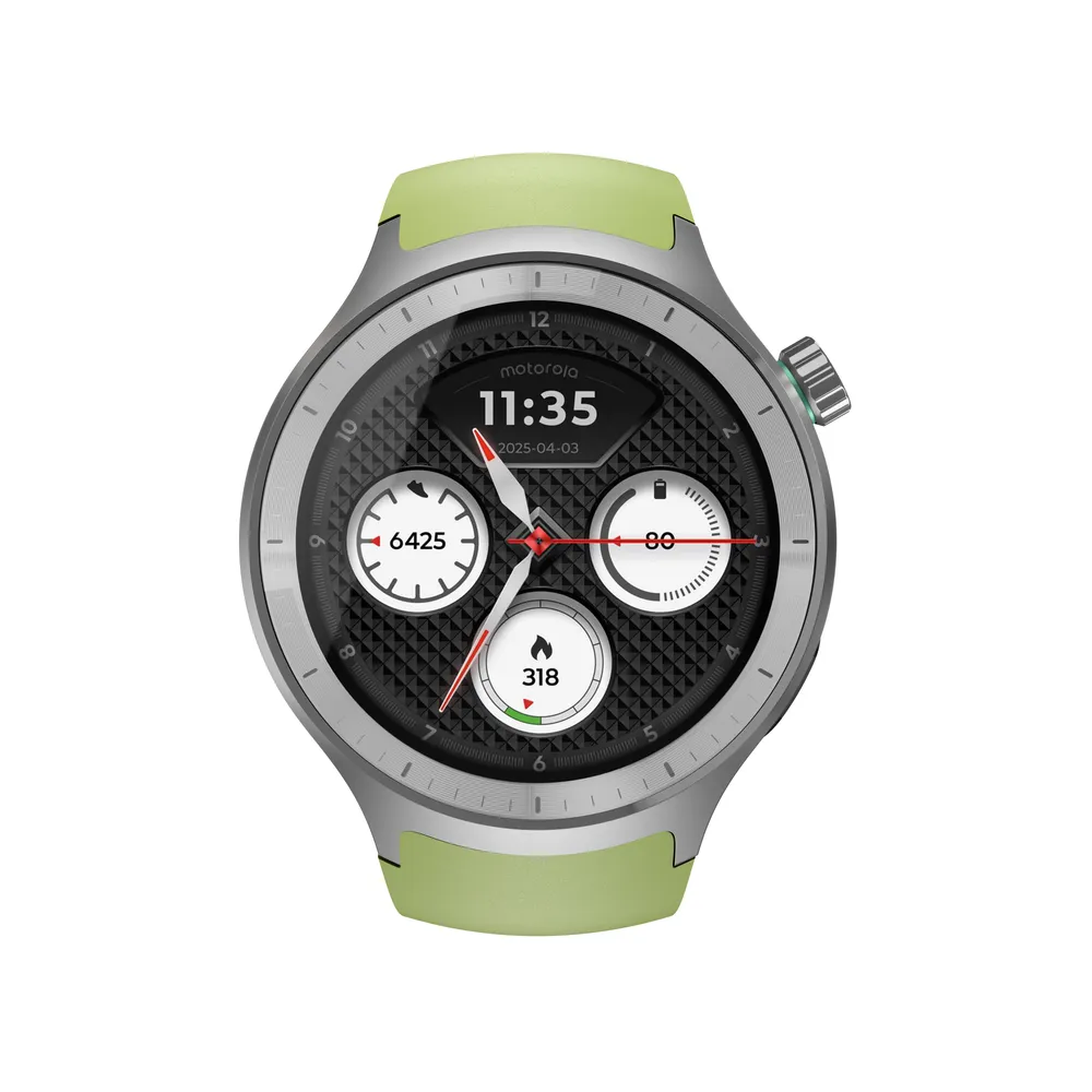 Watch Premium Silver Stainless Steel inkl. PANTONE® Herbal Garden-Silikon-band Smartwatch