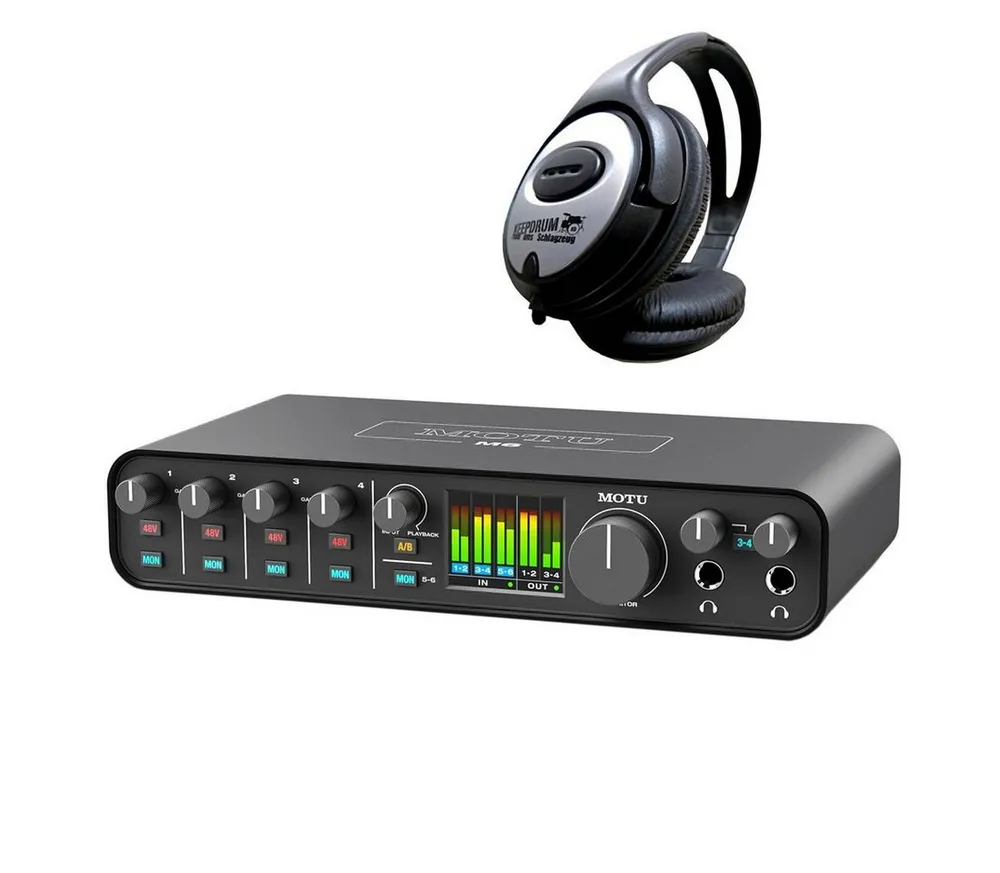 Motu-Audio Motu M6 6-Kanal USB-Audio-Interface mit Kopfhörer Digitales Aufnahmegerät