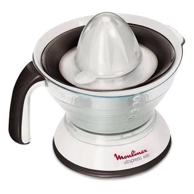 Moulinex Vitapress 600 PC300B10 Entsafter, 30 W, weiß/schwarz