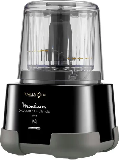 Moulinex Zerkleinerer DP8108 Moulinette Ultimate, 1000 W, 550 ml Kapazität, Easy-Press-System, Powelix-Klingen