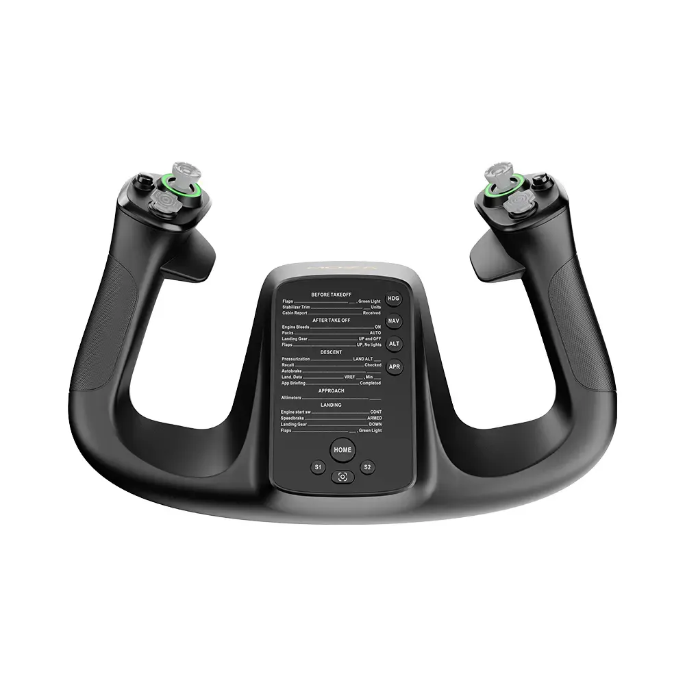 Flight Base Moza Racing MFY Yoke Schwarz 34 programmierbare Steuerelemente RGB ABS Stahl