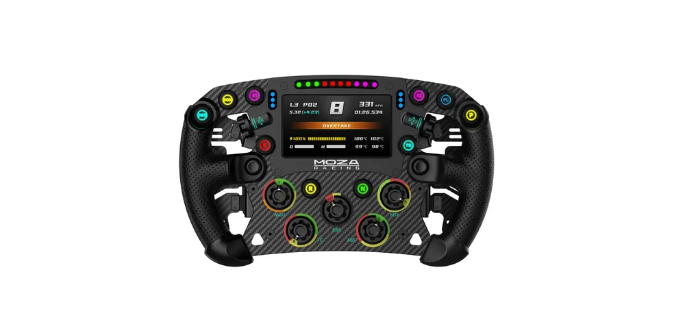 Lenkrad Moza FSR2 Rennsport 280 mm Touchscreen Carbon RGB MOZA kompatibel