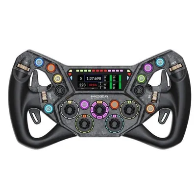 Lenkrad Moza KS PRO 300 mm Carbonfaser RGB Display Magnetische Schaltwippen