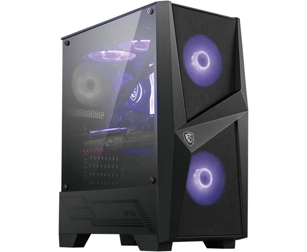 MSI MAG Forge 100M gehärtetes Glas USB 3.2 RGB schwarz