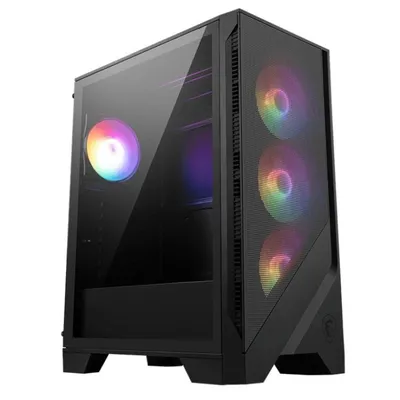 MSI MAG FORGE 121A AIRFLOW ARGB Semi-Tower ATX, gehärtetes Glas, USB 3.0, schwarz
