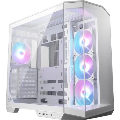 MSI MAG PANO M100R PZ ARGB Semi-Tower Dual Tempered Glass USB-C Weiß