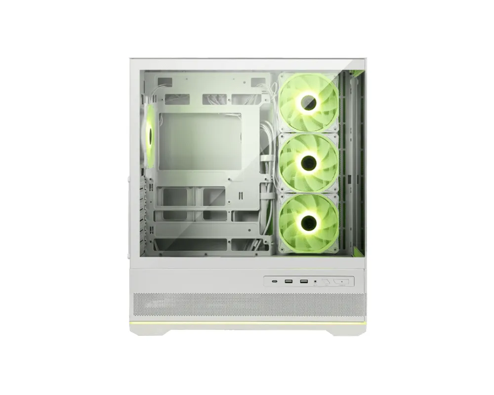 MSI MAG PANO 110R PZ WHITE Midi Tower Weiß ATX Micro ATX Mini-ATX Glas Gaming PC Gehäuse