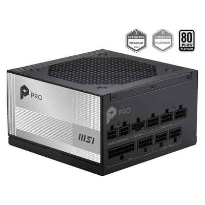 Fuente de Alimentación MSI PRO A1000PL PCIE5 1000W 80 Plus Platinum modular