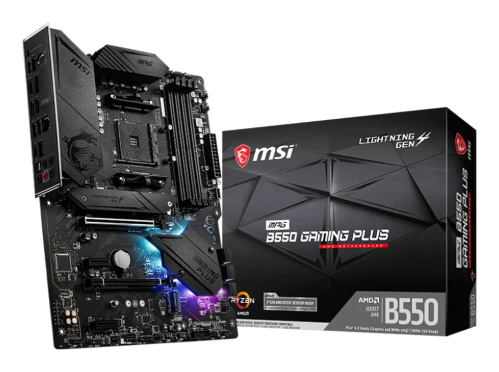 Motherboard MSI MPG B550 Gaming Plus AMD B550 AM4 DDR4 ATX Ohne WiFi RGB