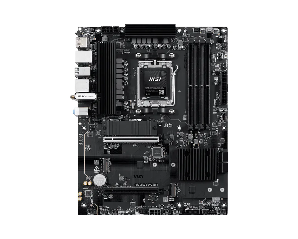 Motherboard MSI PRO B850-S EVO WIFI B850 AM5 DDR5 ATX WiFi 7 PCIe 5.0 RAID