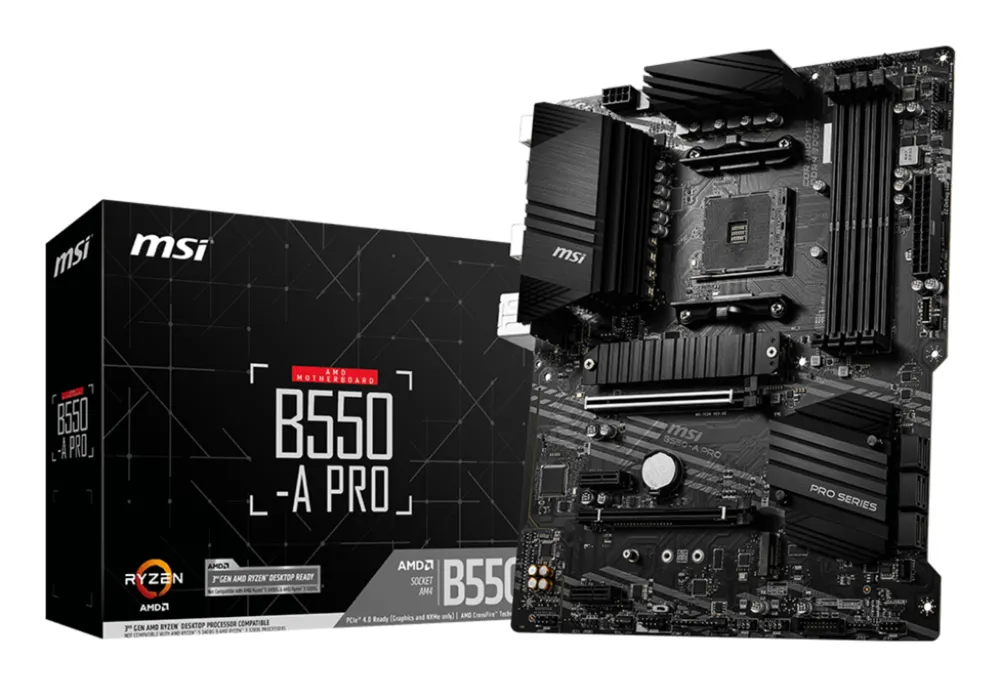 Motherboard MSI B550-A PRO B550 AM4 DDR4 ATX Gigabit LAN M.2 CrossFireX