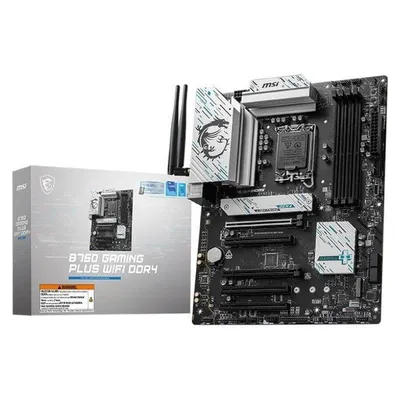 Motherboard MSI B760 GAMING PLUS WIFI Intel B760 LGA1700 DDR4 ATX WiFi 6E 2.5GbE M.2 RAID RGB