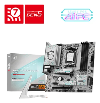 Placa Base MSI B850M GAMING PLUS WIFI B850 AM5 DDR5 micro ATX WiFi 7 PCIe 5.0 RGB