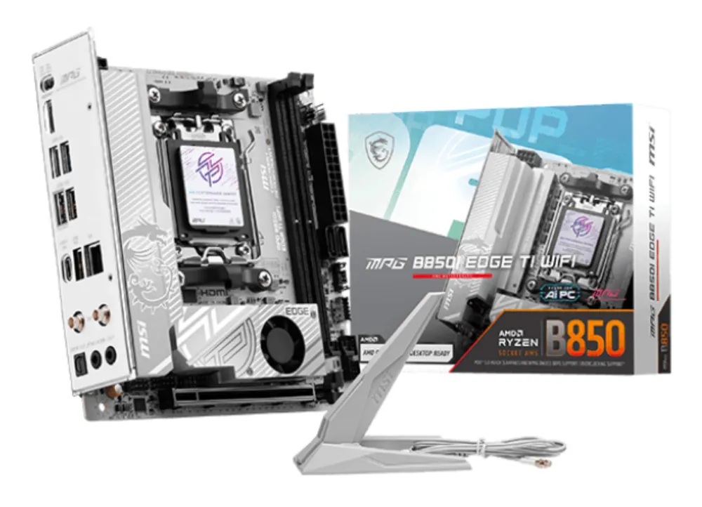 Mainboard MSI B850I EDGE TI WIFI B850 AM5 Mini ITX Wi-Fi 7 128GB DDR5 M.2 RAID