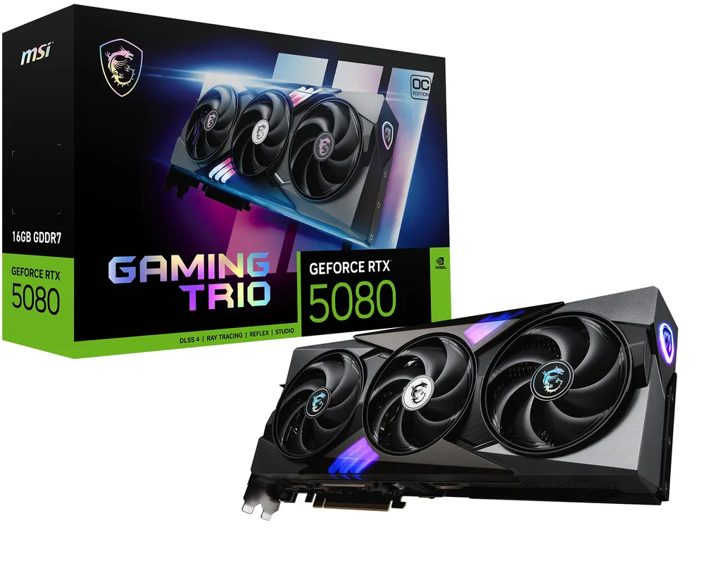 MSI GeForce RTX 5080 GAMING TRIO OC 16GB