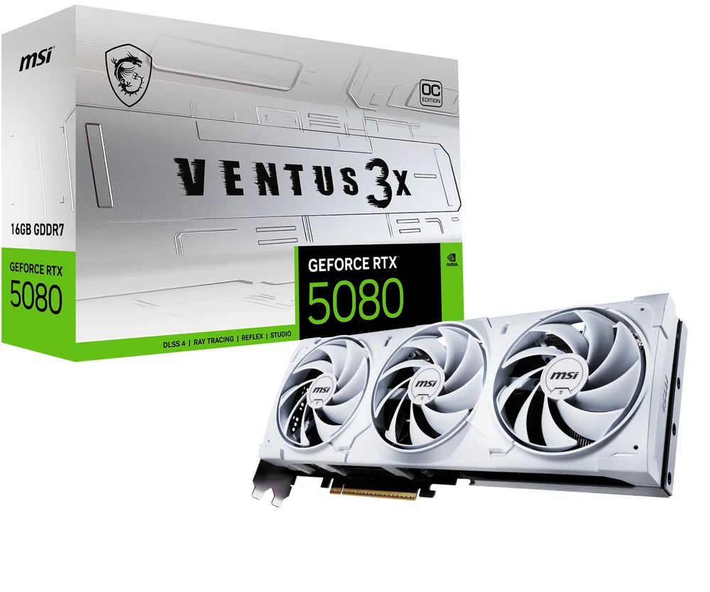 MSI GeForce RTX 5080 VENTUS 3X OC WHITE 16GB