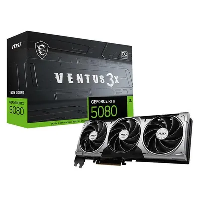 Grafikkarte MSI GeForce RTX 5080 VENTUS 3X OC BLACK 16GB GDDR7 Reflex 2 RTX AI DLSS4