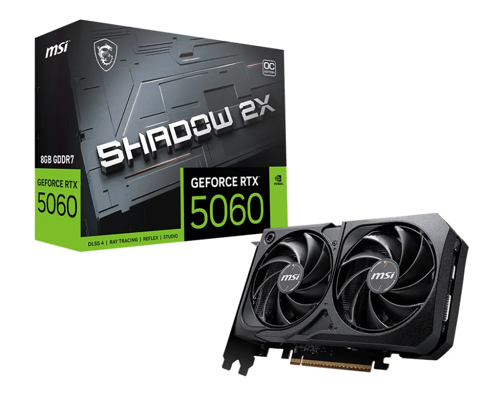 Grafikkarte MSI RTX 5060 8G SHADOW 2X OC Grafikkarte MSI RTX 5060 8G SHADOW 2X OC