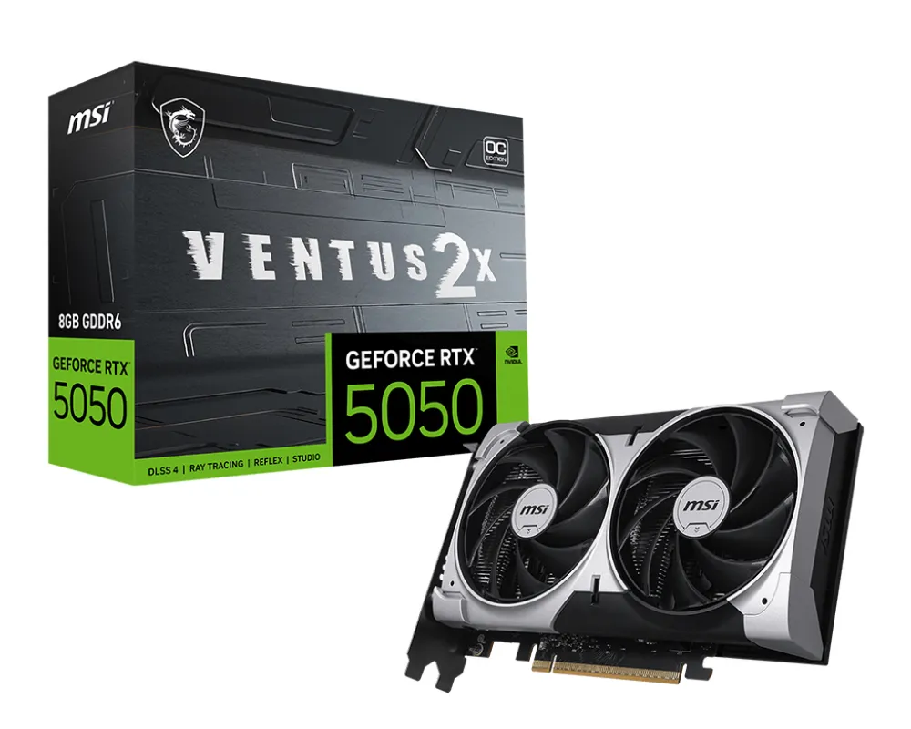Grafikkarte MSI GeForce RTX 5050 VENTUS 2X OC 8GB GDDR6 Reflex 2 RTX AI DLSS4