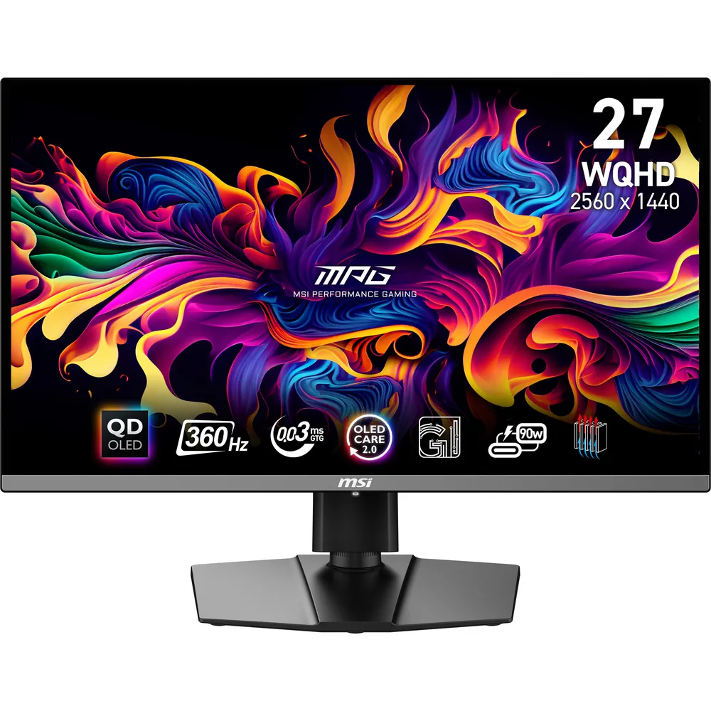 Monitor MSI MPG 271QRX QD-OLED 26,5" WQHD 360Hz QD-OLED FreeSync Premium Pro USB-C 0,03ms