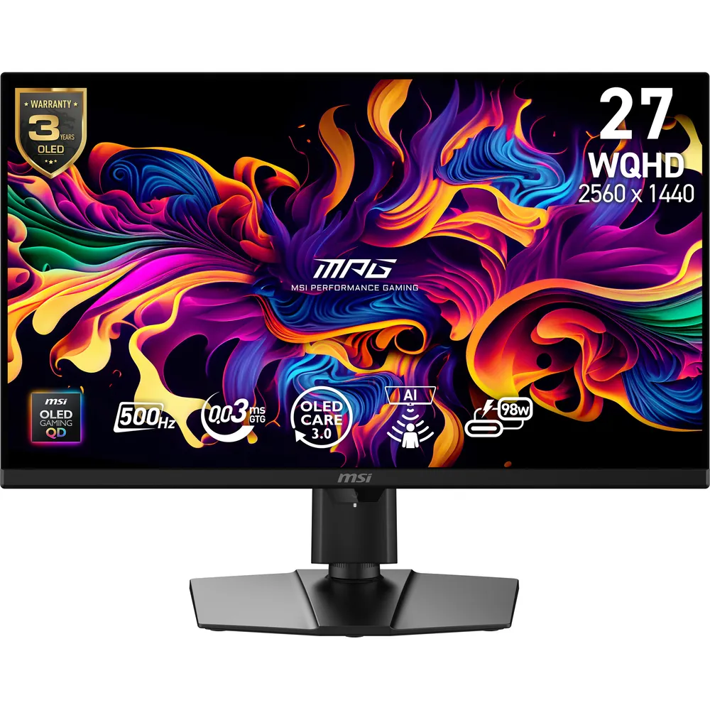 Monitor MSI MPG 271QRX 26,5" WQHD 500Hz QD-OLED USB-C HDR True Black 0,03ms
